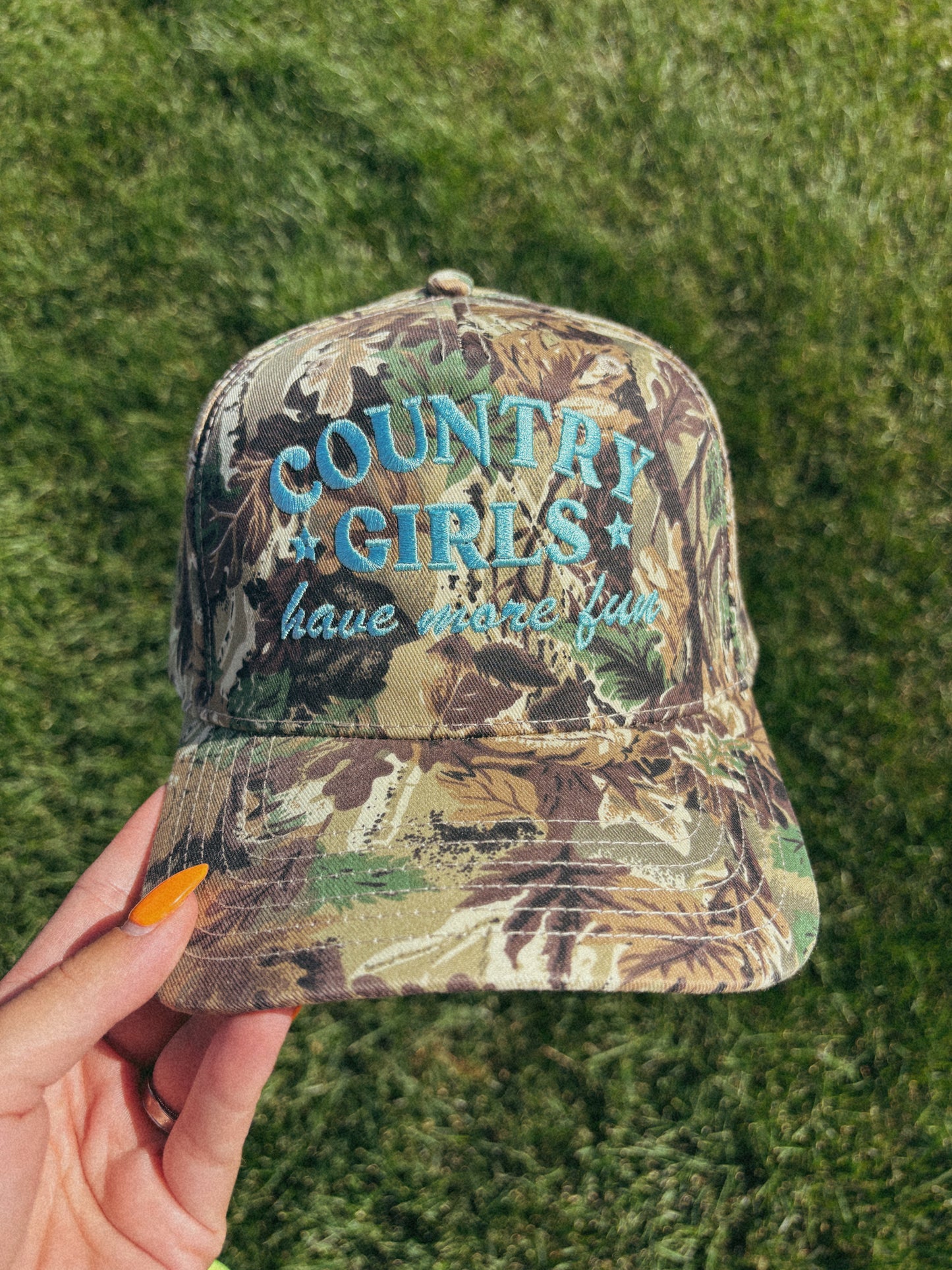 Country Girls Have More Fun Embroidered Trucker Hat