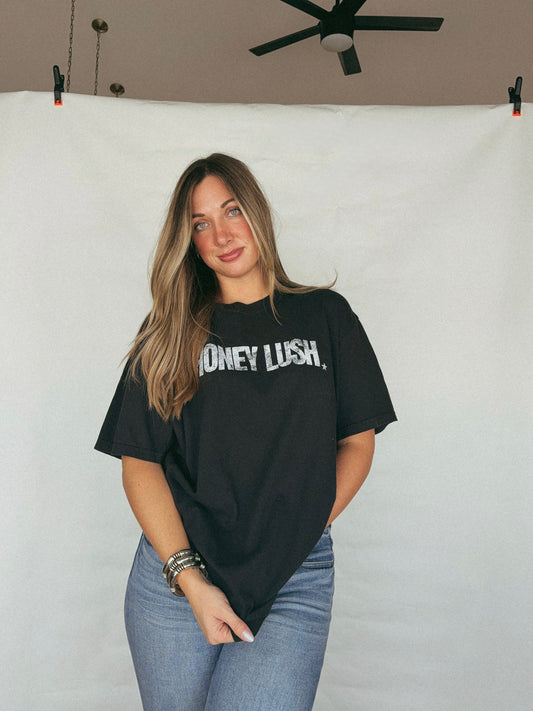 CUSTOM VINTAGE GRAPHIC OVERSIZED TEE: BLACK