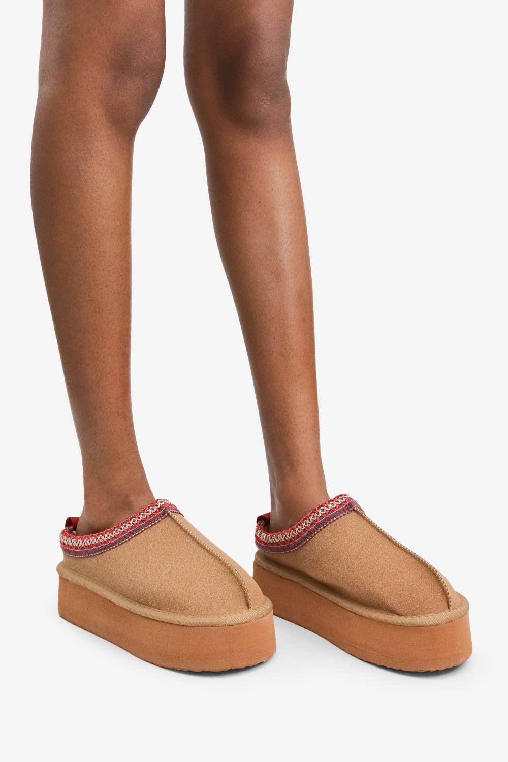 Cozy Fur-Lined Slipper: Chestnut Brown