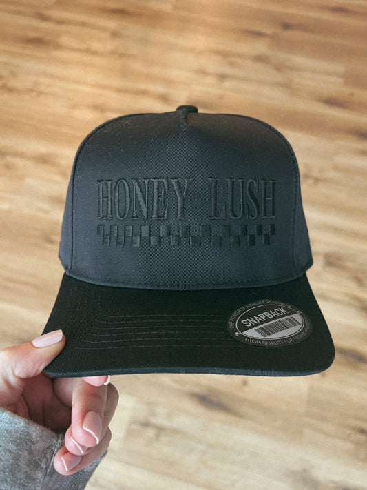 Honey Lush Logo Canvas Trucker Hat Black/Black